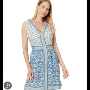 Faherty Blue and White Mini Dress